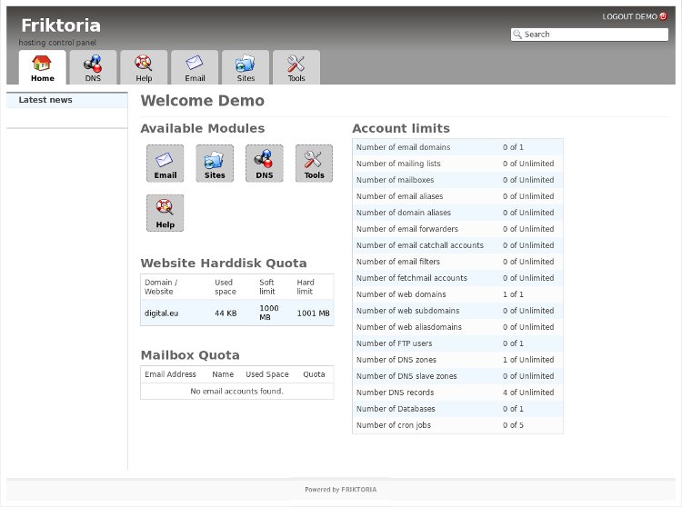 Hosting Control Panel